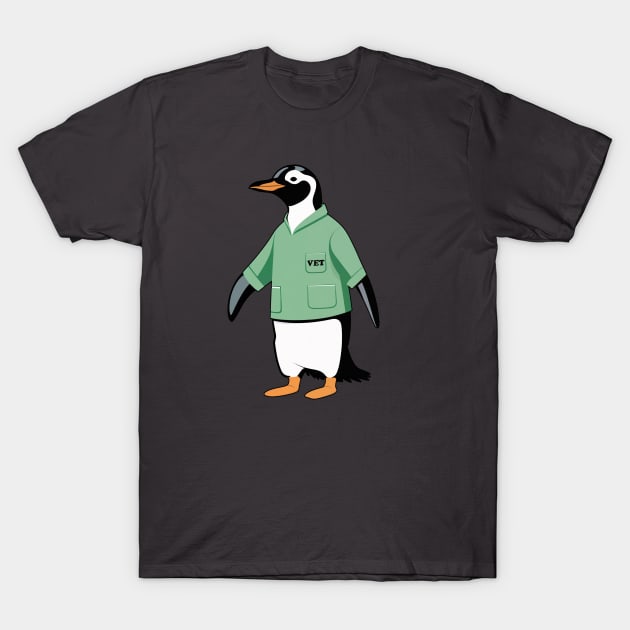 Veterinarian Penguin T-Shirt by Manzo Carey